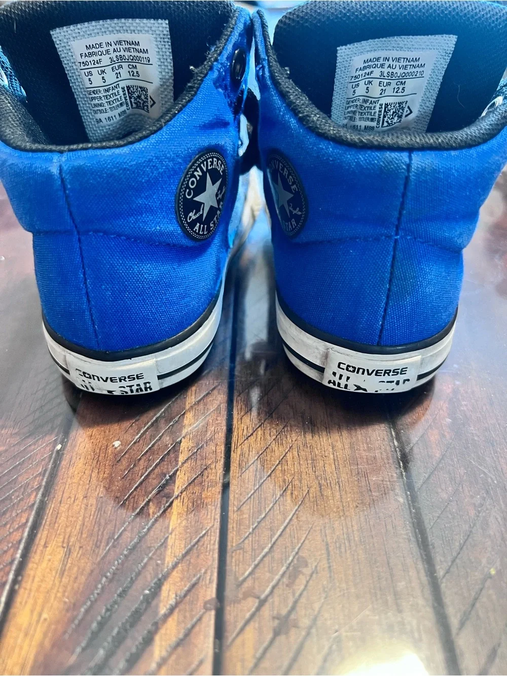 Converse Kids High-Top Sneakers in Black and Blue